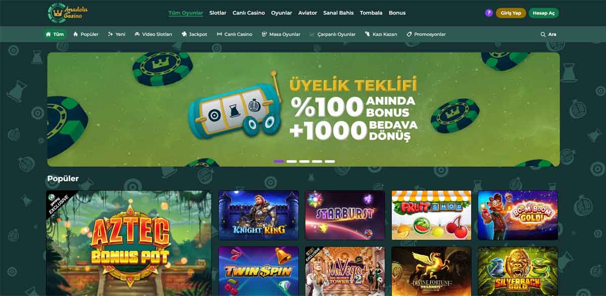 Anadolu Casino’ya Genel Bakış